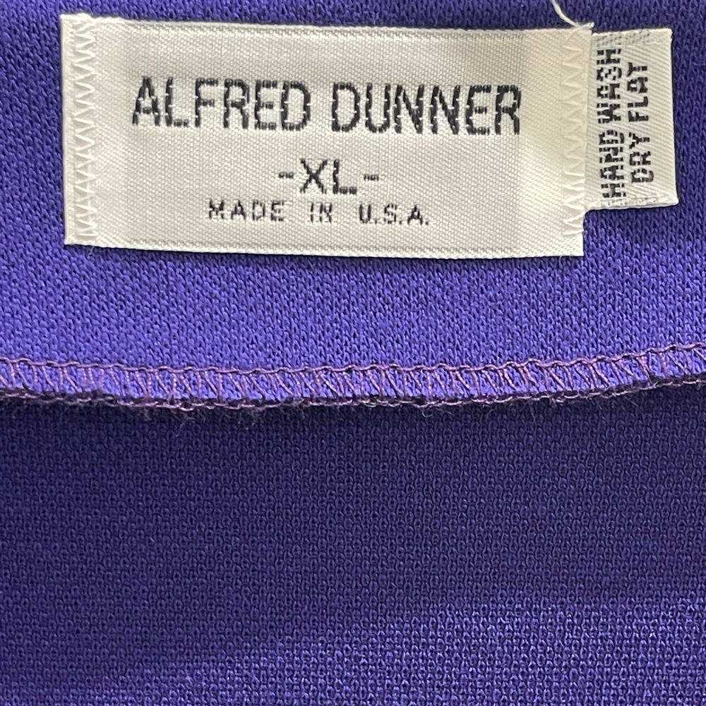Alfred Dunner Women’s Sweater Purple Long-Sleeve Argyle Size XL Layered-Look Top - Picture 4 of 8